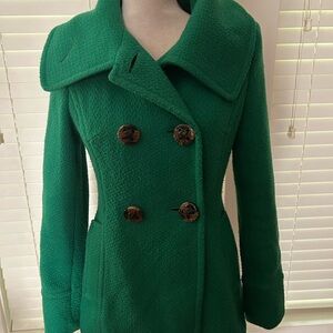 Kut from the Kloth Emerald Green Double-Breasted Pea Coat